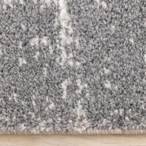 Ravine Rug - Grey Cream Strokes side detail