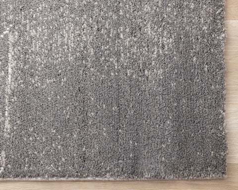 Ravine Rug - Grey Cream Strokes corner