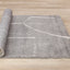 Ravine Rug - Grey Cream Strokes roll on floor