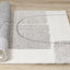 Ravine Distressed Rug - Grey Cream Modern Abstract roll on floor