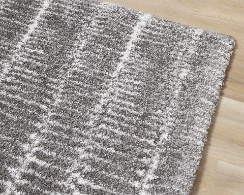 Sable Rug - Grey Scratches corner