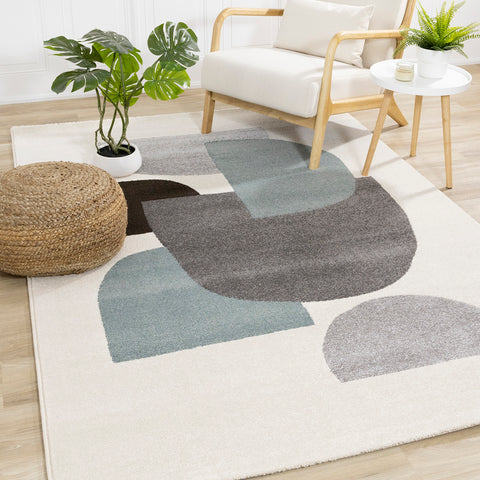 Safi Rug - Modern Abstract in living room setting