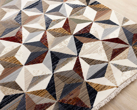 Samira Rug - Geometric Stars corner