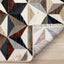 Samira Rug - Geometric Stars corner flipped to show underside