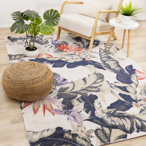 Sara Rug - Floral in living room setting