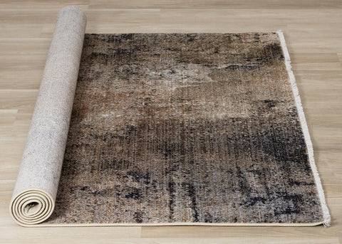 Serene Rug - Organic Brown roll on floor