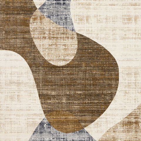 Serene Distressed Rug - Curvy Shapes sample