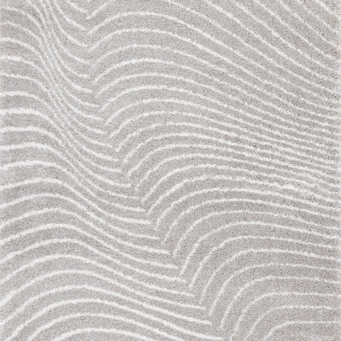 Shira Soft Touch Rug - Grey Waves sample