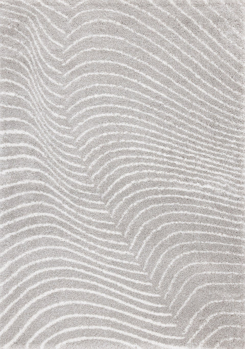 Shira Soft Touch Rug - Grey Waves full sample