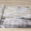 Soho Rug - Grey Yellow Zig Zag roll on floor