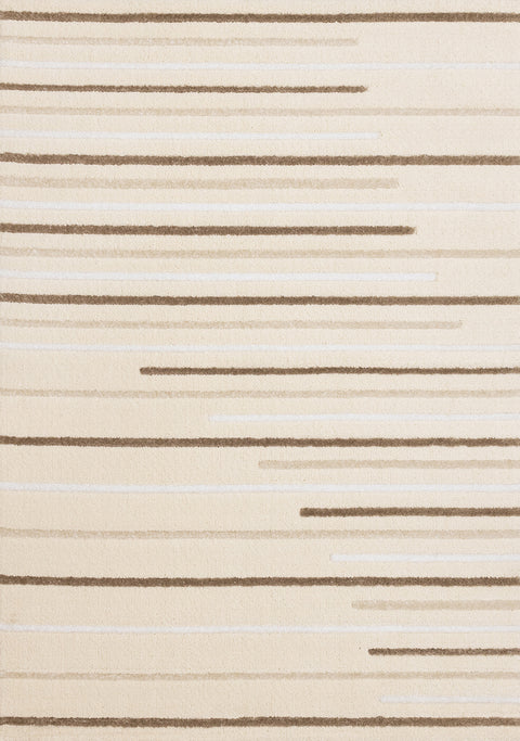 Sully Rug - Brown Staggered Lines full sample