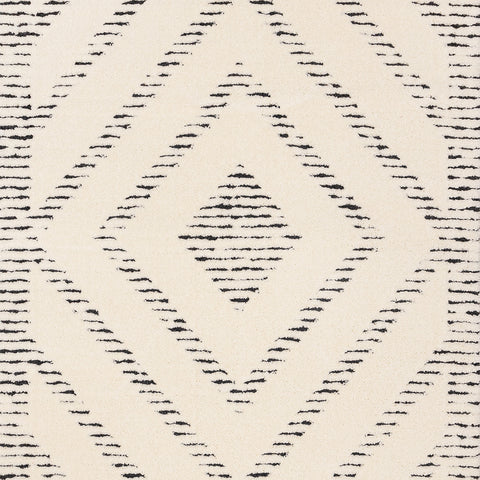 Talia Rug - Black Striped Diamond sample