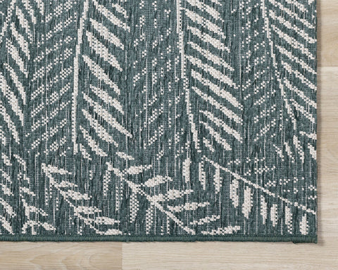 Vista Indoor / Outdoor Rug - Botanical Print corner detail