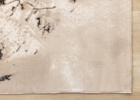 Zola Distressed Rug - Foliage corner detail