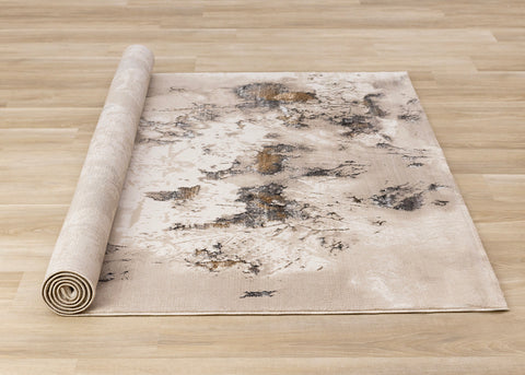 Zola Distressed Rug - Foliage roll on floor