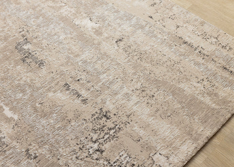 Zola Distressed Rug - Beige Cream corner