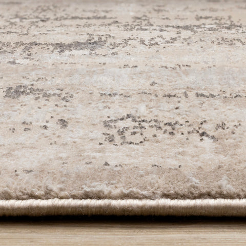 Zola Distressed Rug - Beige Cream pile height