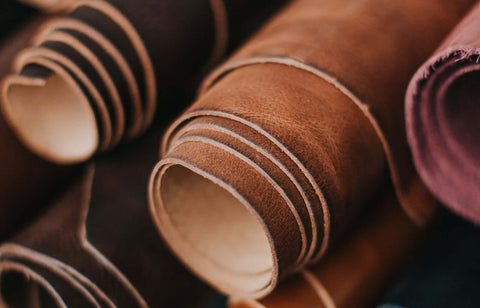 Leather rolls stacked
