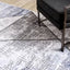 Darcy Angular Carved Pile Rug - Blue Grey