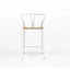 Hans Wegner inspired counter stool in white painted beech wood with natural cord woven seat.